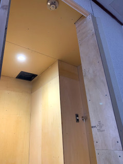 バス→洗面所　壁造作3　換気扇設置