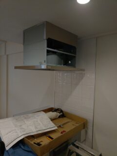 天吊りレンジフード 天吊りレンジフード センターフード型レンジフード レンジフード新規設置 レンジフード新設工事