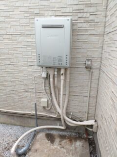 作業後 東芝製エコキュート エコキュート エコキュート交換 ノーリツ製 給湯器交換 エコキュートから給湯器への交換 